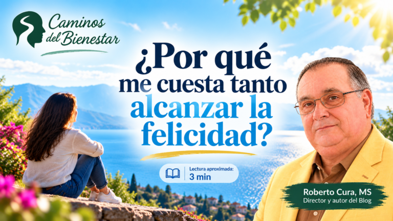 Una mujer contempla un paisaje junto a un lago en la portada del artículo «¿Por qué me cuesta tanto alcanzar la felicidad?»